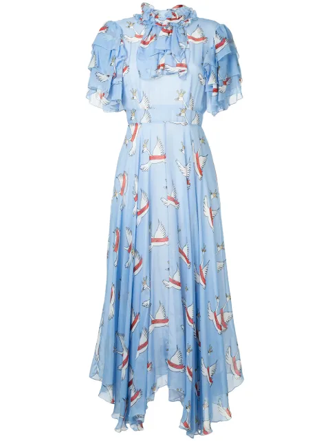 Macgraw swan print dress