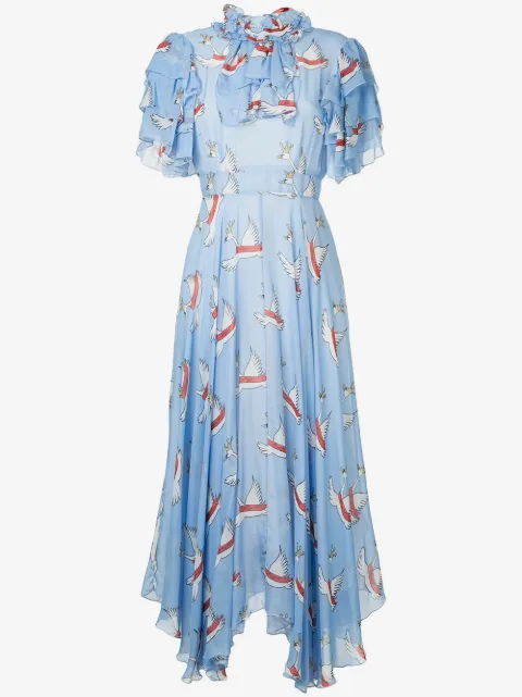 Macgraw swan print dress