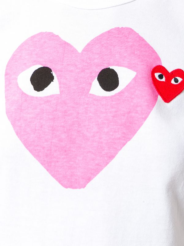 CDG Play Heart Eyes Logo Short-Sleeve T-Shirt