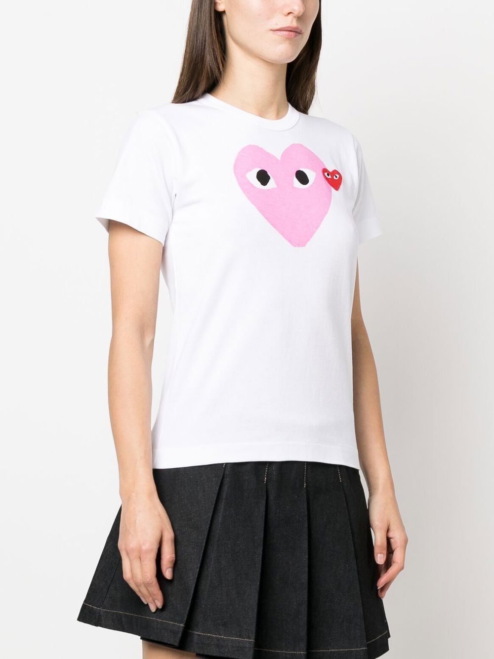 Comme des Garcons, Tops, Authentic Comme Des Garcons Play Heart Eyes Gray  Jersey Tshirt Brand New