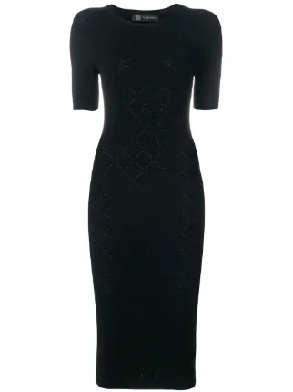Versace Pointelle Knit Dress Farfetch Versace Pointelle Knit Dress