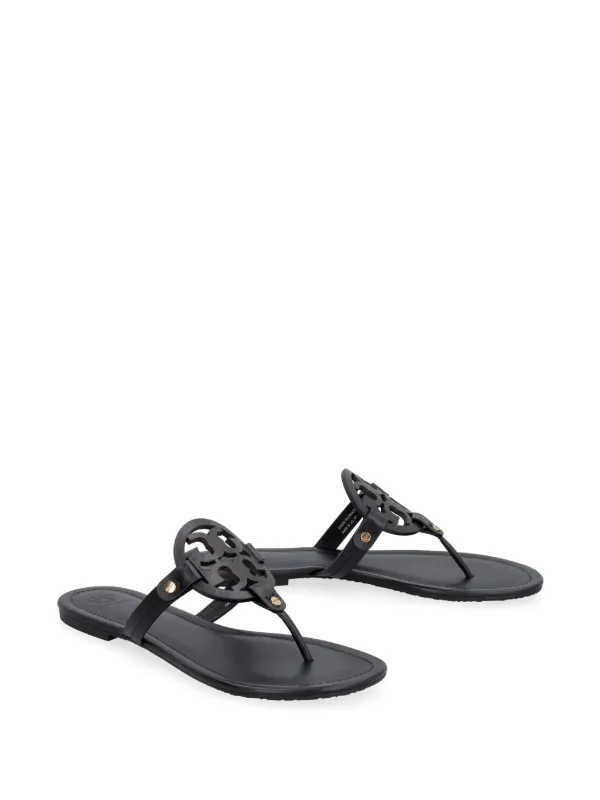 Black tory burch miller sandals sale best sale