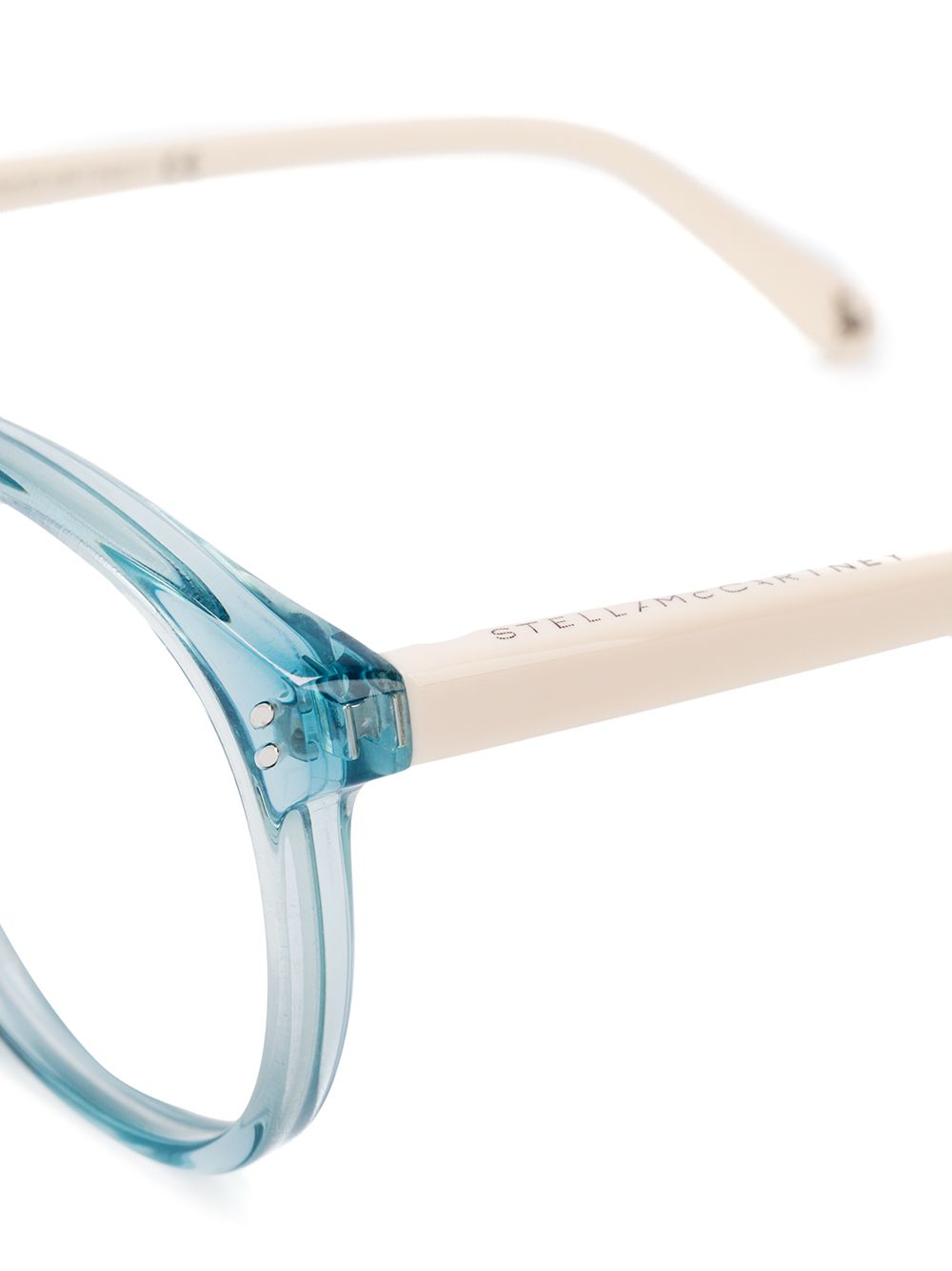 Stella McCartney Kids colour block round glasses - Blauw