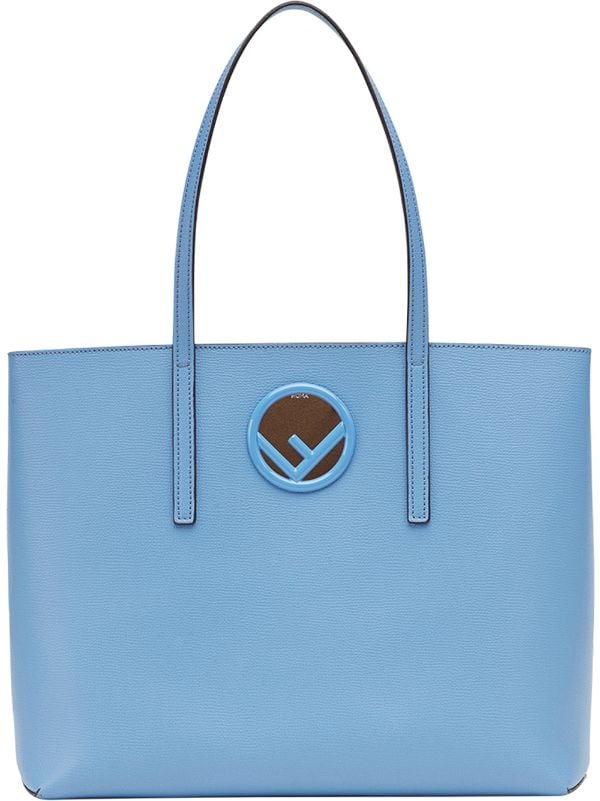 Fendi blue logo shopper tote for women 