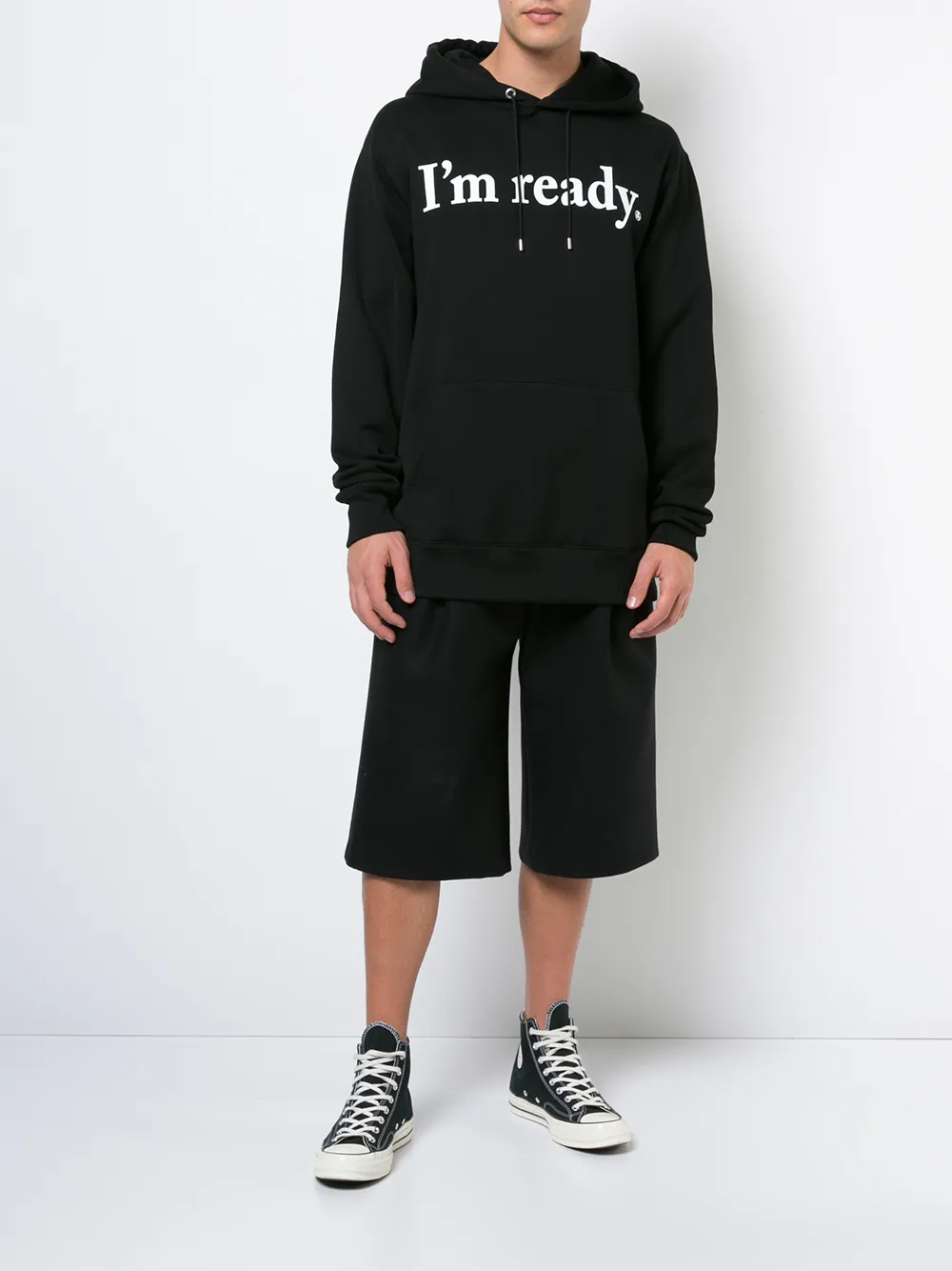  Mastermind Japan Kapuzenpullover Mit i'm Ready Print   Schwarz 