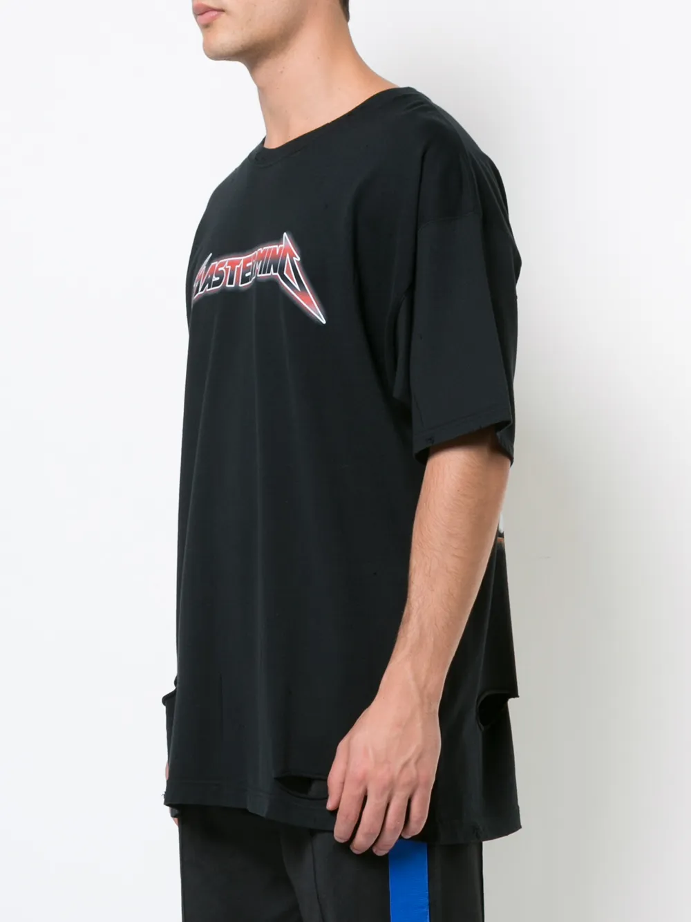  Mastermind Japan Oversized T Shirt Mit Logo Print   Schwarz 