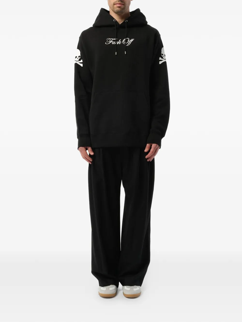  Mastermind Japan Kapuzenpullover Mit fuck Off Print   Schwarz 