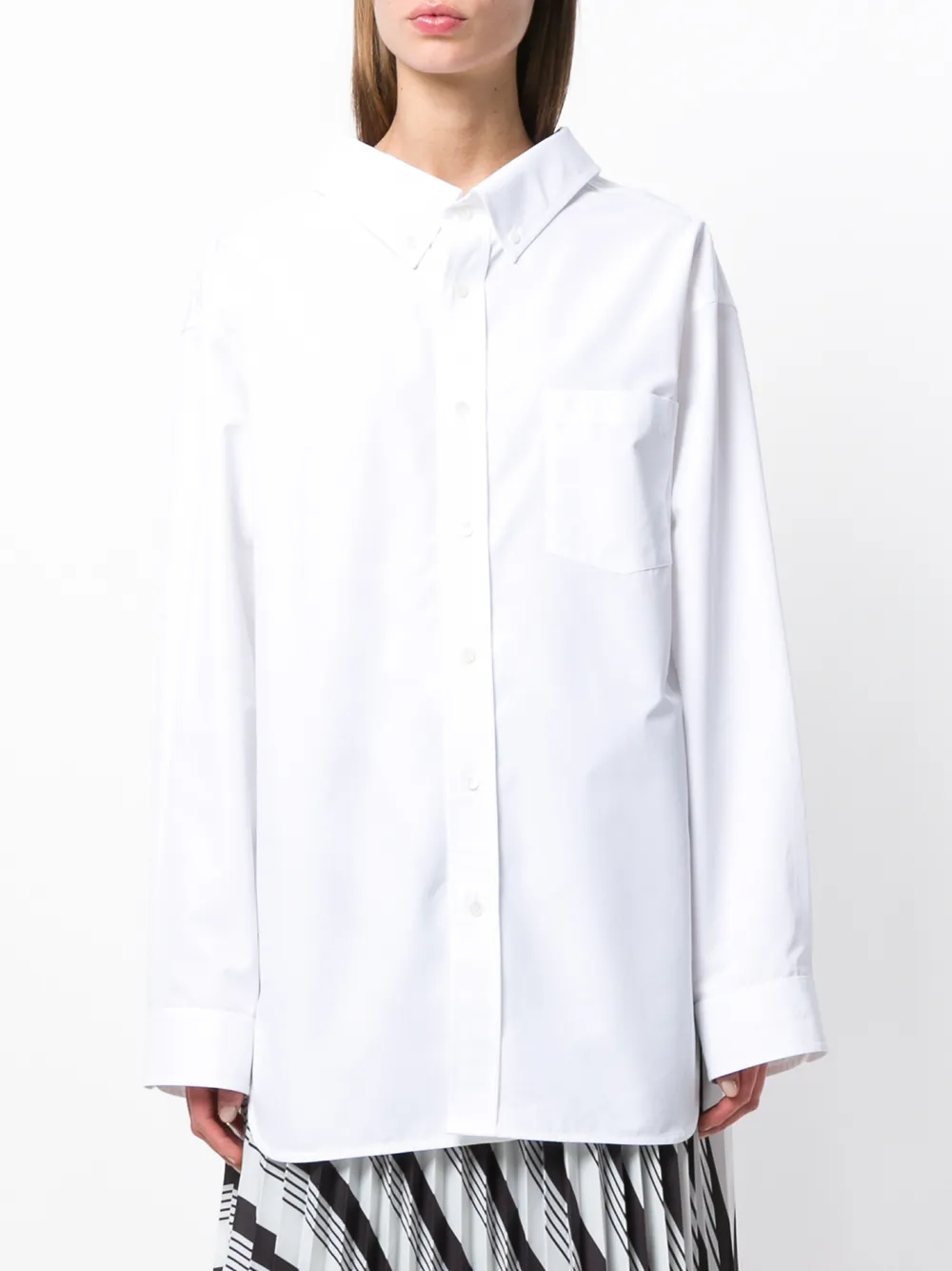 balenciaga swing collar shirt