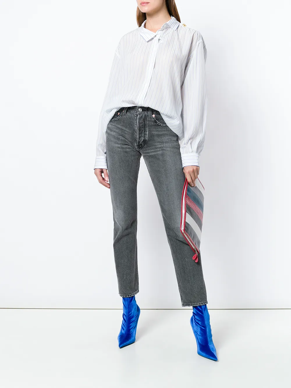 Balenciaga Getrokken Shirt - Wit