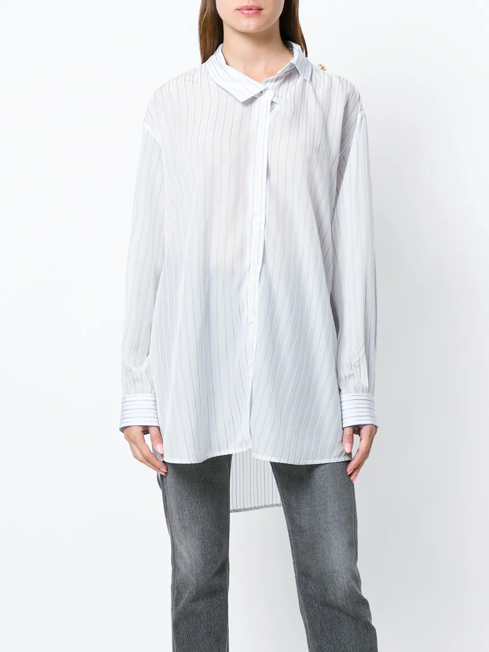 Balenciaga Getrokken Shirt Wit