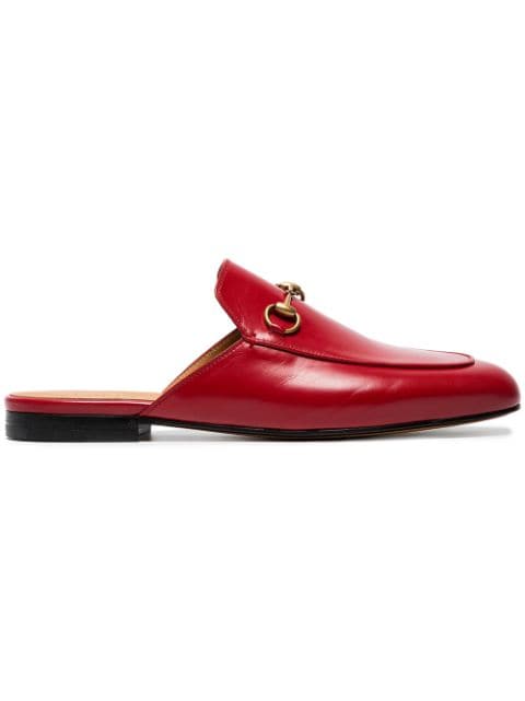 red Gucci red Princetown leather mules 