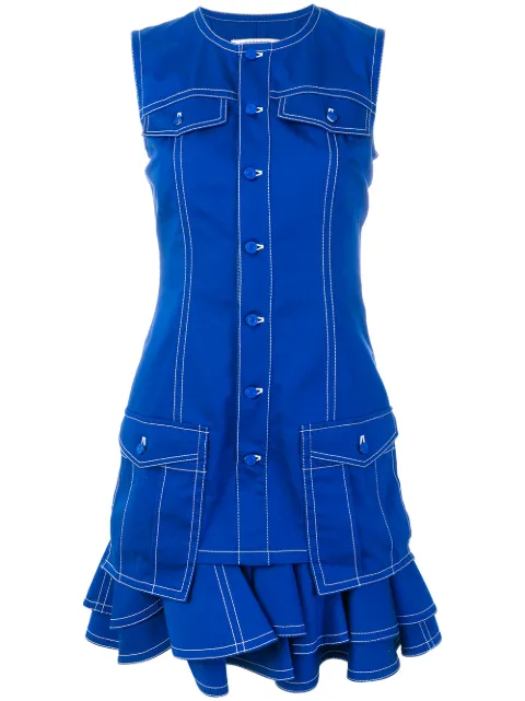 Givenchy frill-trim fitted dress