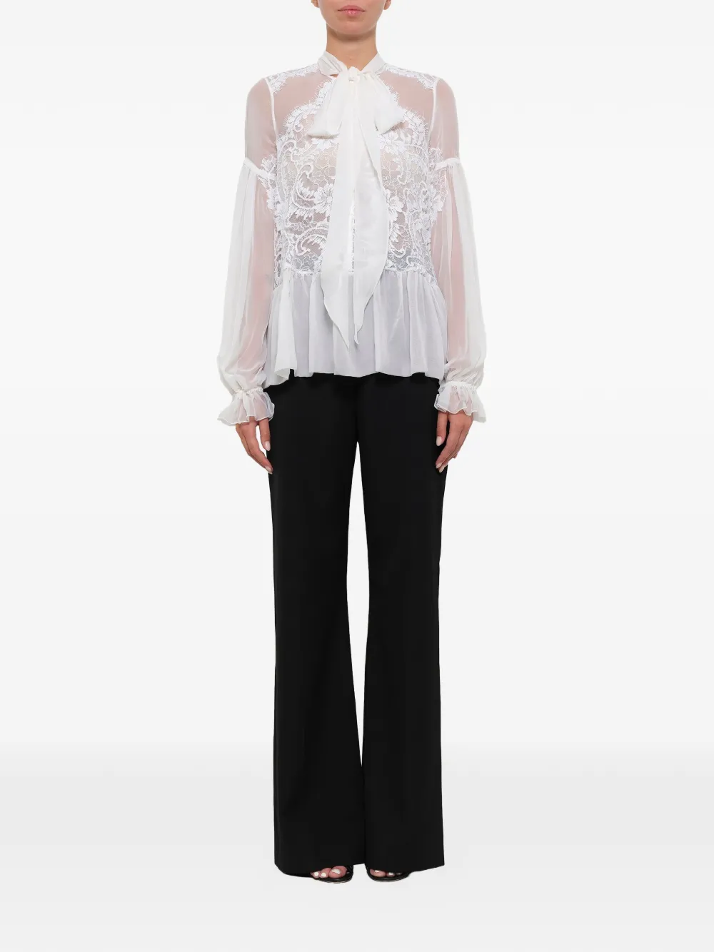  Givenchy Oberteil Mit Spitze   Weiß 