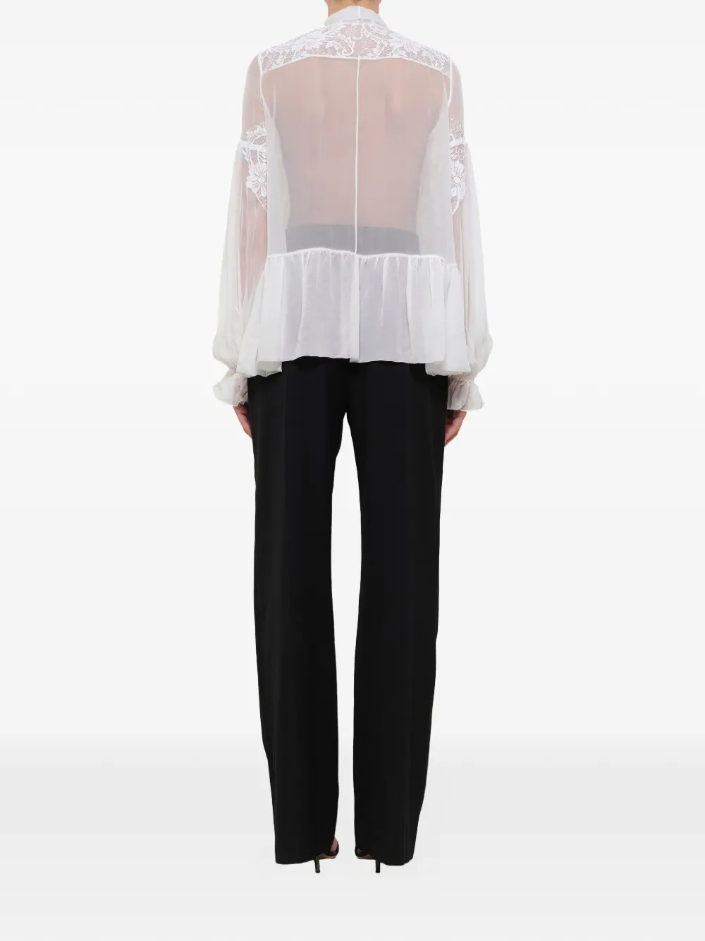  Givenchy Oberteil Mit Spitze   Weiß 