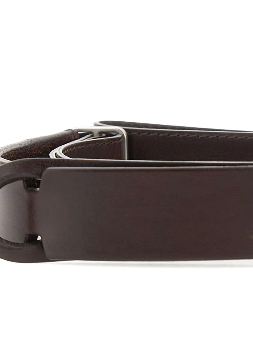 Orciani slim loop-fastening belt Bruin
