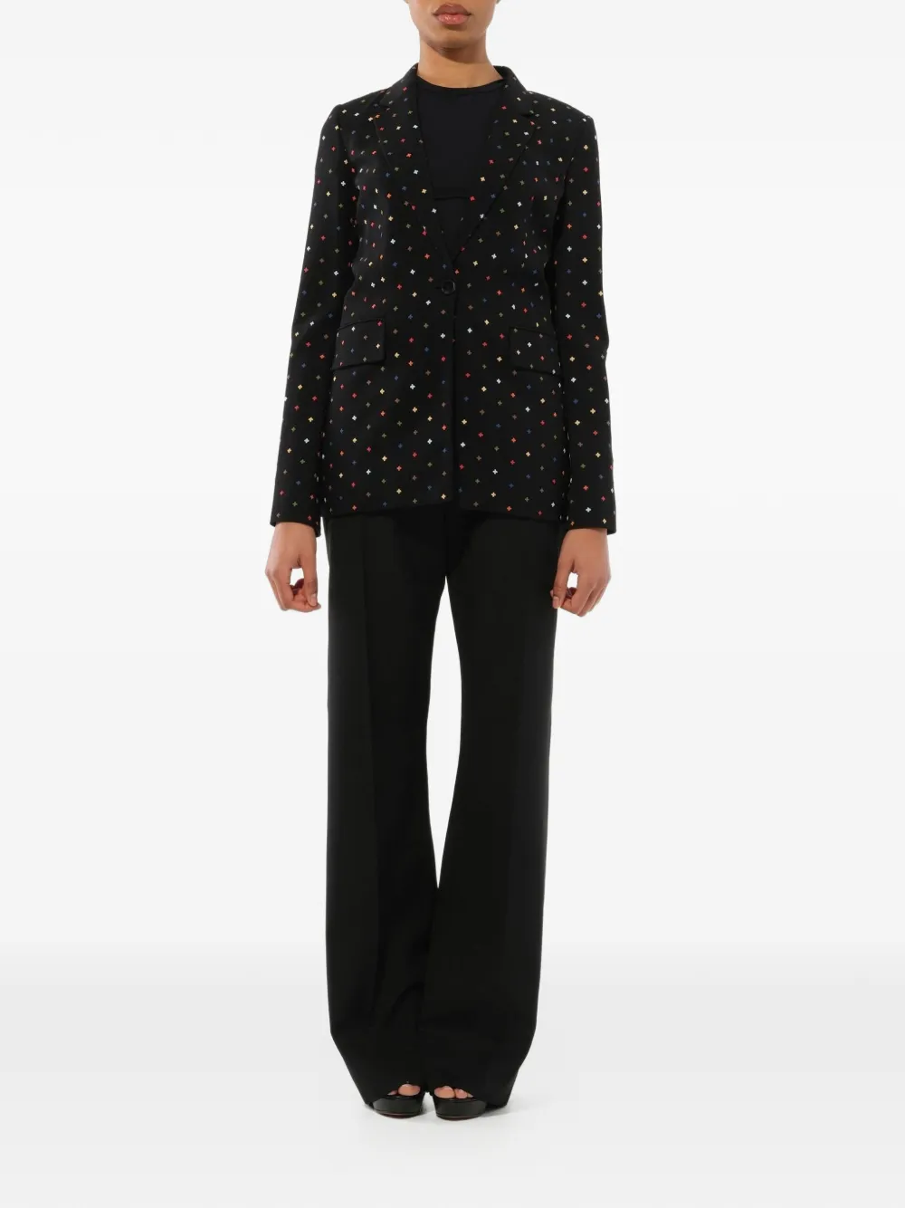  Givenchy Sakko Mit Kleinem Kreuzanhänger   Schwarz 
