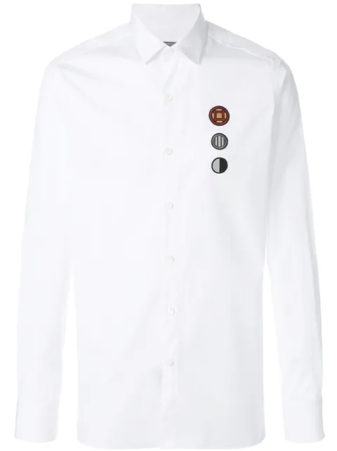 Lanvin patch-detail medal-embroidered shirt