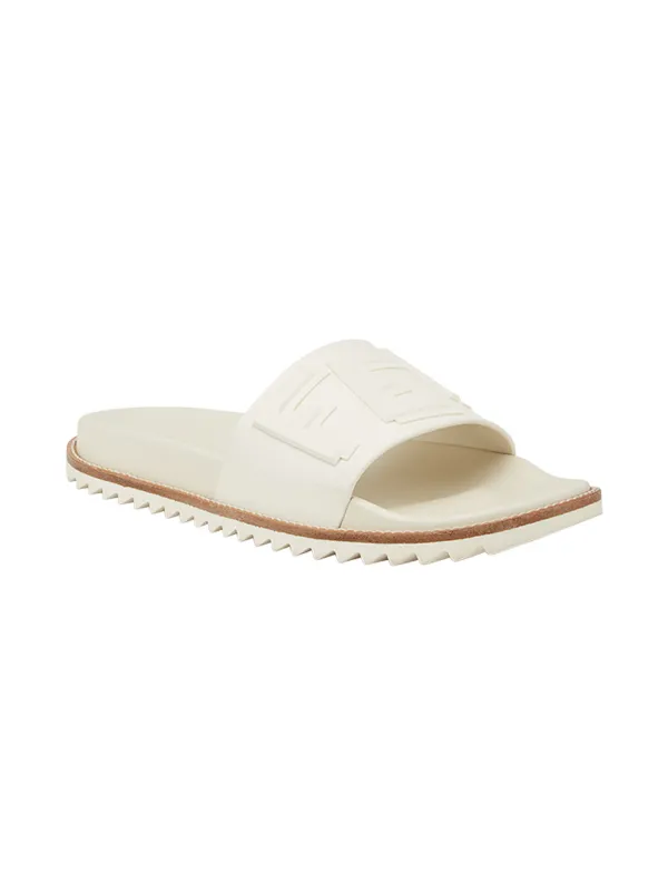fendi logo slip on sandals