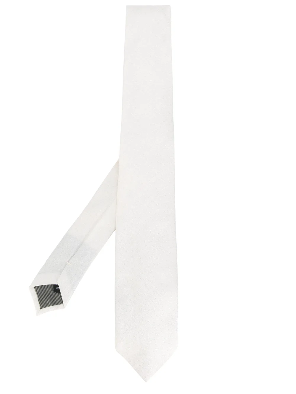 Dell'oglio Klassische Seidenkrawatte - Weiß