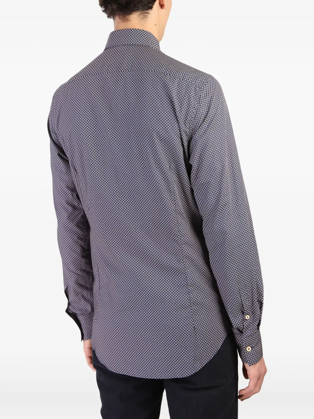 Dell'oglio fine print shirt Blauw