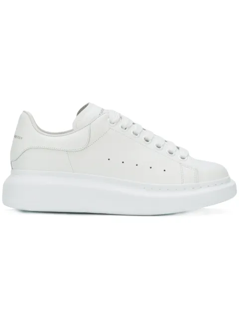 Click to view more detailed imagery on our partner's website Alexander Mcqueen Raised-Sole Low-Top Leather Trainers In White