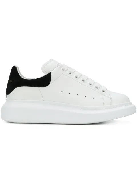 Click to view more detailed imagery on our partner's website Alexander Mcqueen Suede-Trimmed Leather Exaggerated-Sole Sneakers In White