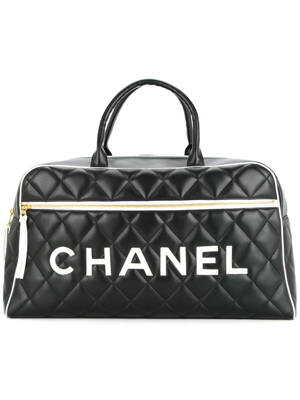 Chanel Vintage Quilted Bowler Bag - Black Shoulder Bags, Handbags