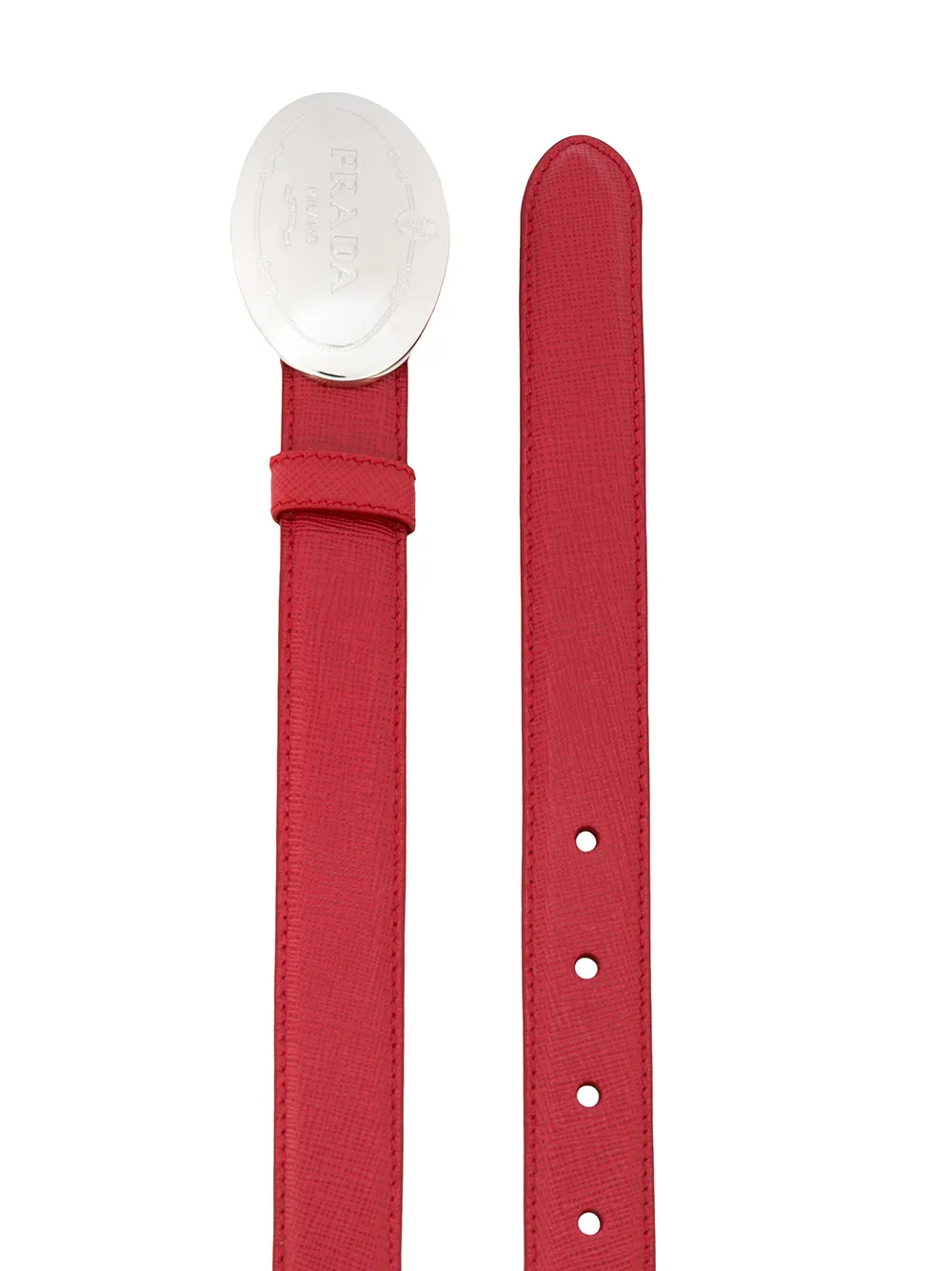 Prada ovale gegraveerde gespriem - Rood