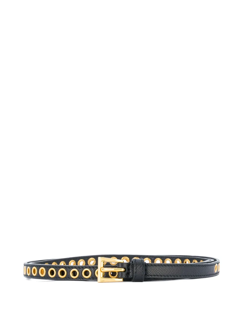 Prada eyelet buckle belt - Black