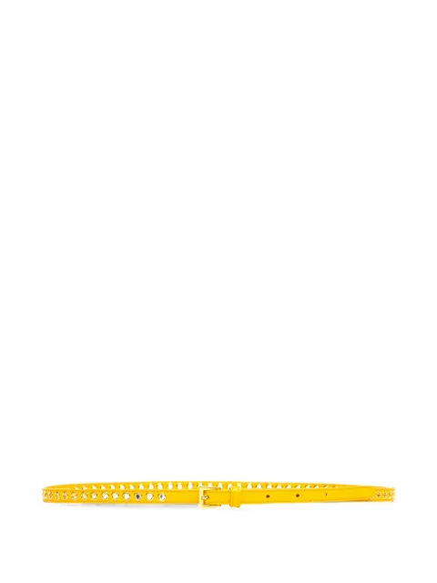 Prada skinny eyelet belt