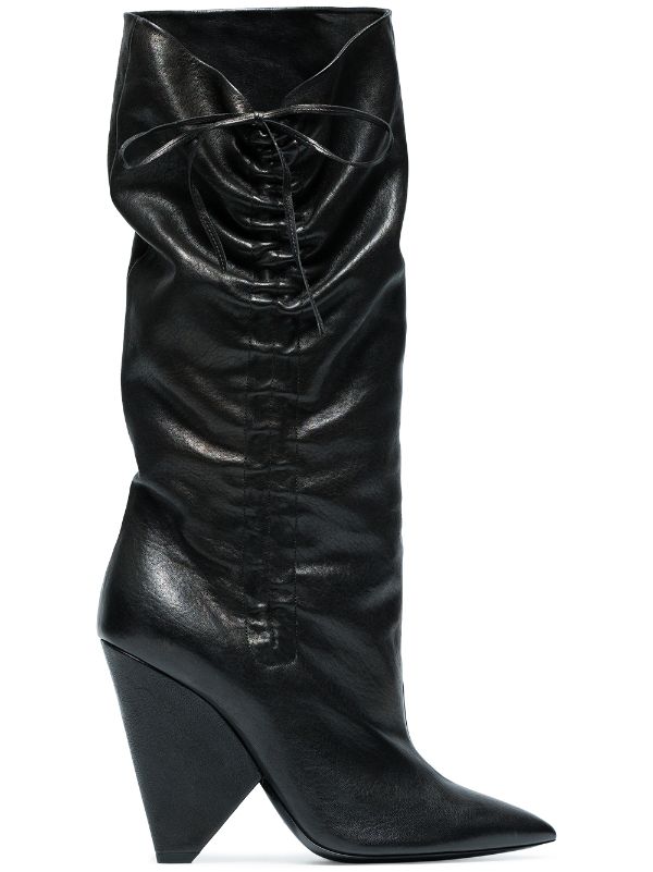 saint laurent slouchy boots