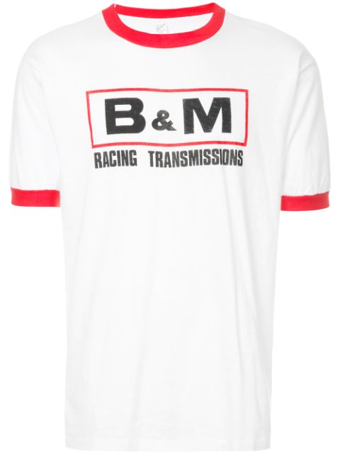 Fake Alpha Vintage Jaren 1970 B M Racing TransTransssissions T-shirt met print