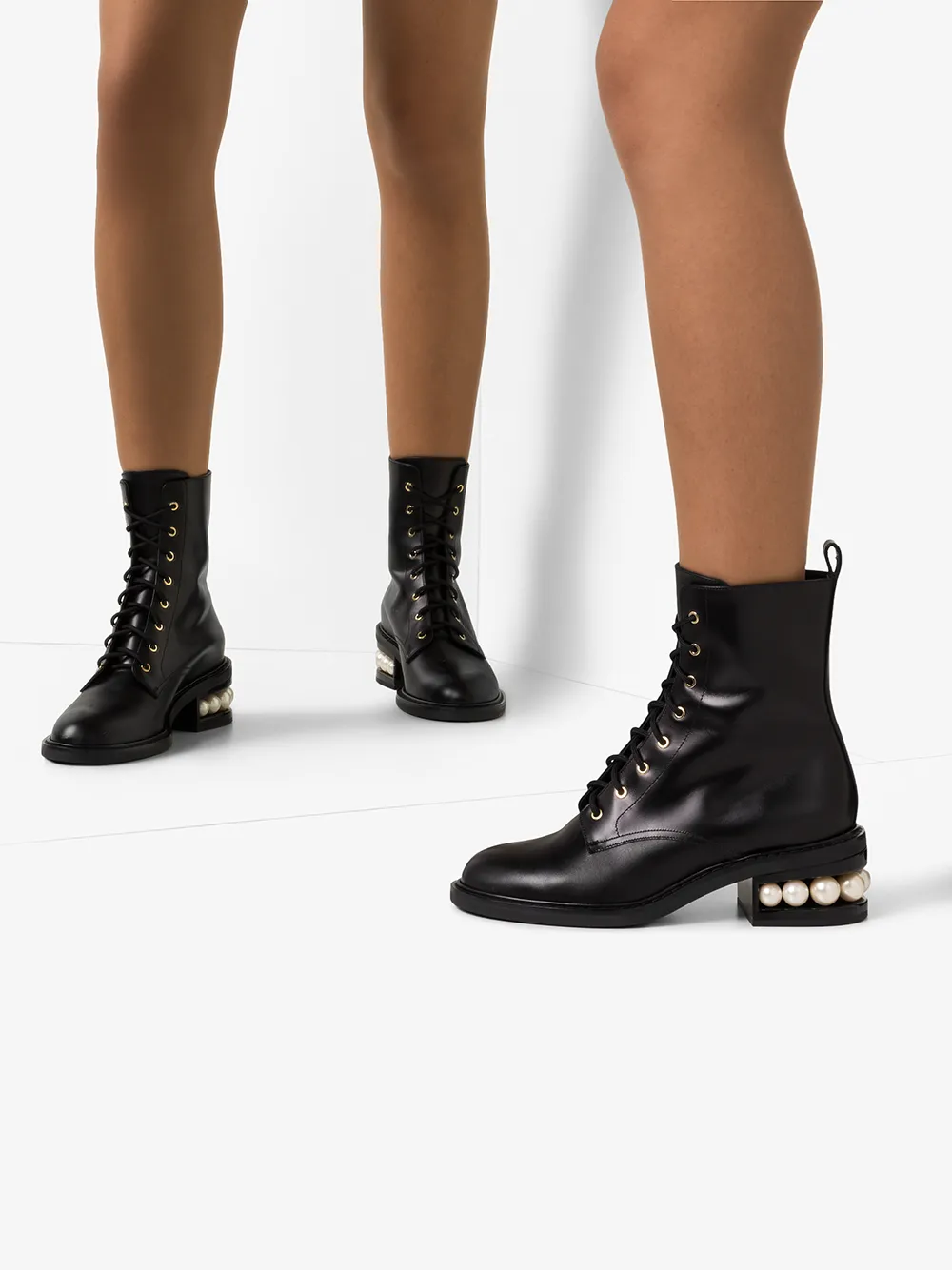 Nicholas kirkwood casati sale pearl combat boots