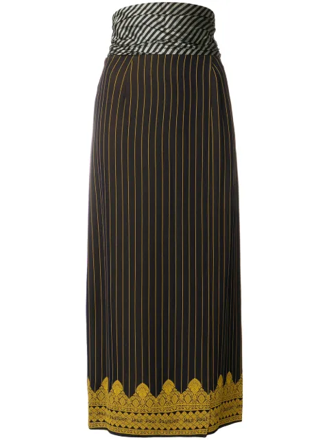 Jean Paul Gaultier Pre-Owned mid-calf pinstripe skirt