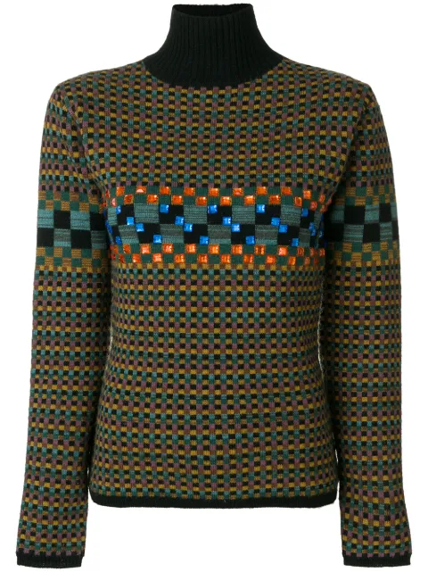 Jean Paul Gaultier Pre-Owned square pattern knit jumper