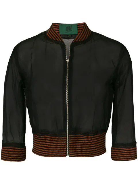 Jean Paul Gaultier Pre-Owned sheer bomber jacket