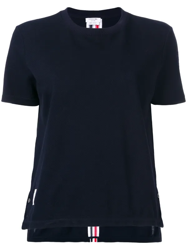 Thom Browne Classic Pique Stripe T-shirt in Blue