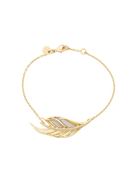 Shaun Leane White Feather 18kt gold diamond bracelet