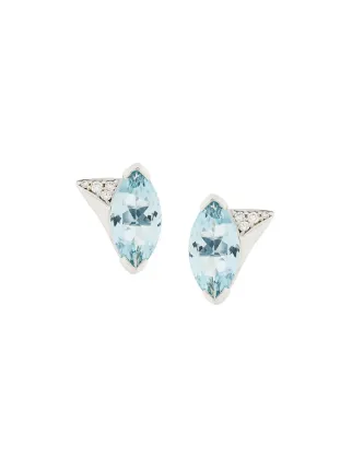Shaun Leane 18kt Gold And Diamond Aerial Aquamarine Earrings Farfetch Shaun Leane 18kt Gold And Diamond Aerial Aquamarine Earrings