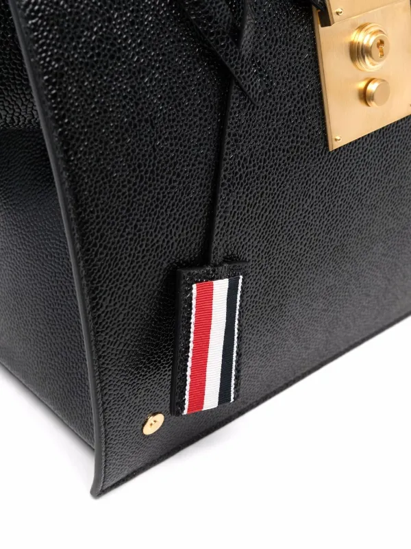 Thom Browne Mrs.Thom pebble-texture Satchel Bag | Black