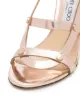 Jimmy Choo Rose gold Motoko 100 leather sandals