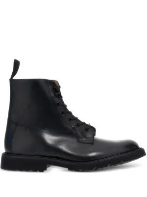 Tricker's レースアップ レザーアンクルブーツ | ブラック | FARFETCH JP