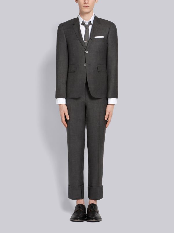 Dark Grey Step-Twilled Cool Wool Classic Suit