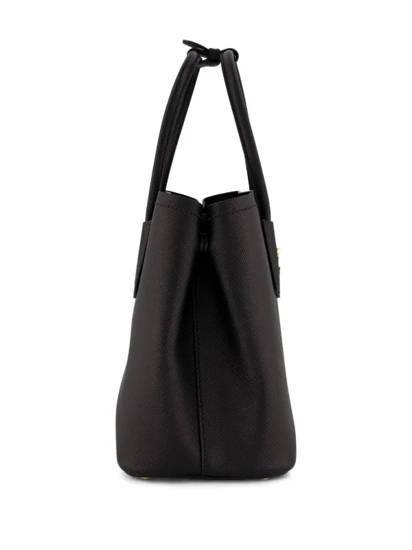 Prada Double Tote Bag | Black | FARFETCH PL