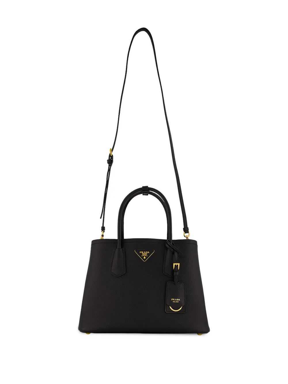 Prada Double Tote Bag | Black | FARFETCH PL