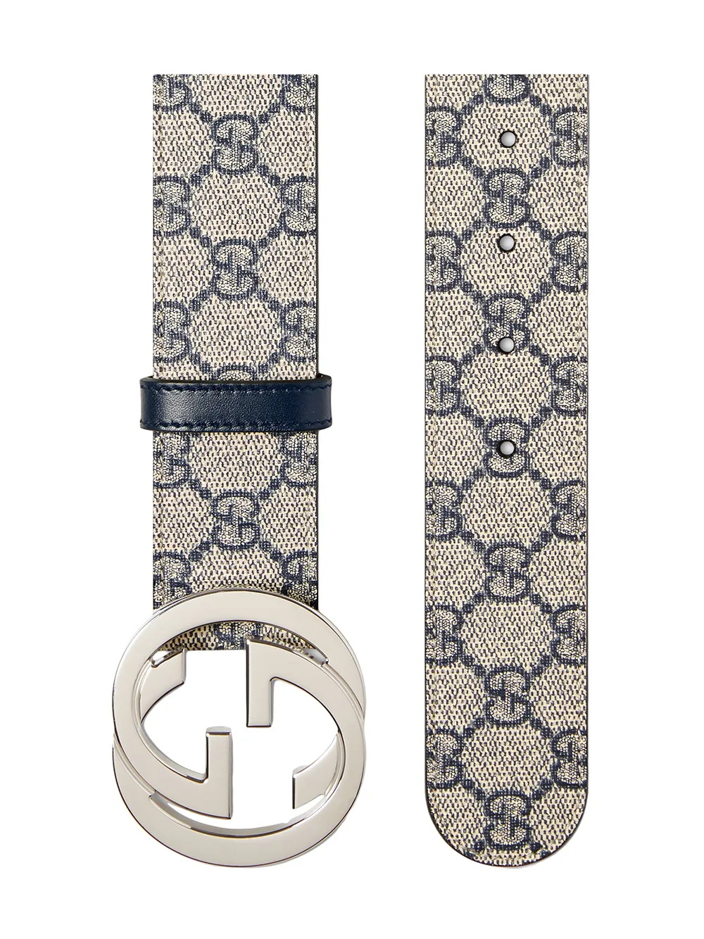 Gucci GG Supreme riem met G-gesp - Blauw