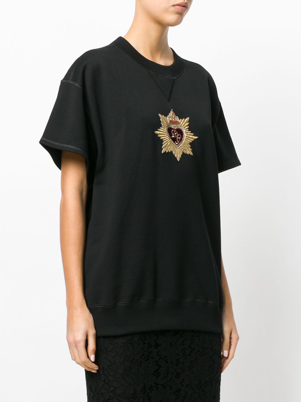 фото Dolce & Gabbana футболка с вышивкой ордена