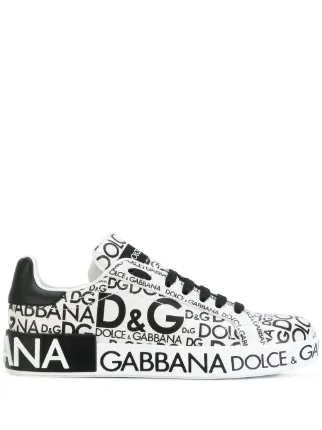 dolce and gabbana logo print sneakers