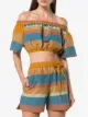 A Peace Treaty Striped cotton and silk crop top