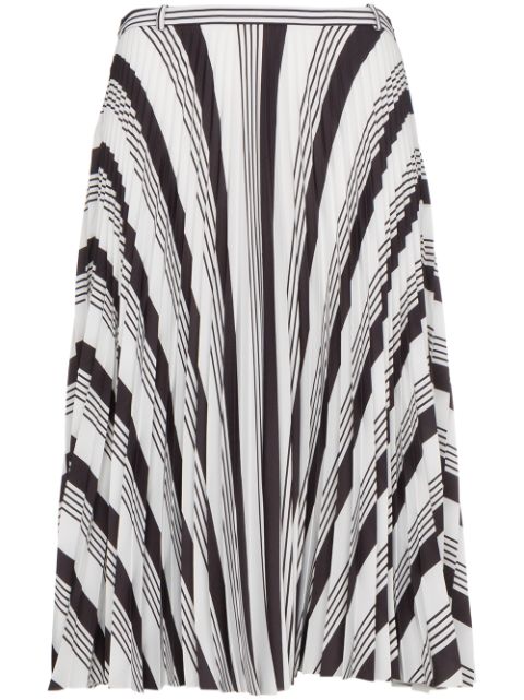 Balenciaga Pleated midi skirt with stripes Women